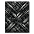 Metallic Interlocking Geometric Charcoal Rug