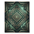 Emerald Geometric Art Deco Medallion Rug