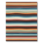 Wavy Earth Tone Striped Area Rug