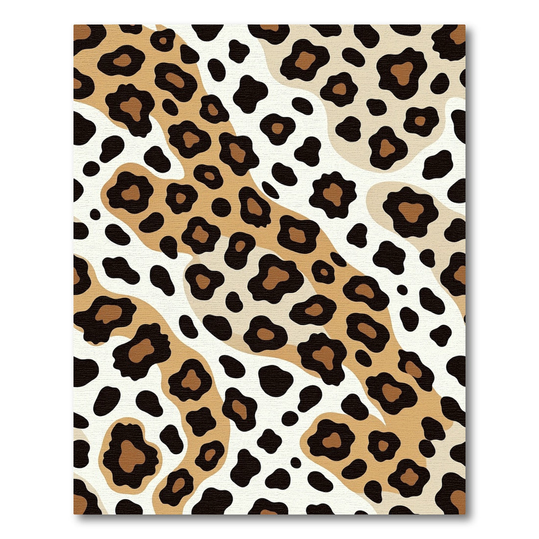 Spotted Beige Black Animal Print Rug