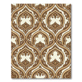 Ornate Golden Arabesque Scroll Rug