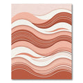 Salmon Pink Layered Wave Rug