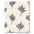 Black Fern Branches Neutral Ground Rug