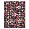 Floral Vine Tartan Pink Rug