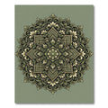 Ornate Green Floral Mandala Rug