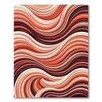 Warm Terracotta Swirl Abstract Rug