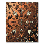 Copper Compass Arrow Geometric Rug