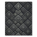 Monochrome Tribal Diamond Geometric Art Rug