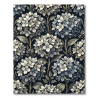 Vintage Hydrangea Floral Garden Rug
