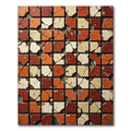Cracked Terracotta Square Mosaic Rug