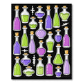 Purple Green Potion Bottles Collection Rug