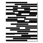 Contemporary Black And White Stripe Rug