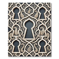 Cream and Charcoal Ornate Paisley Arch Rug
