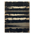Black Gold Geometric Stripe Grunge Rug