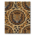 Golden Leopard Spot Artistic Composition Rug