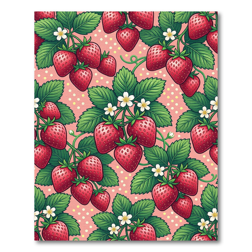 Pink Polka Dot Strawberry Garden Rug