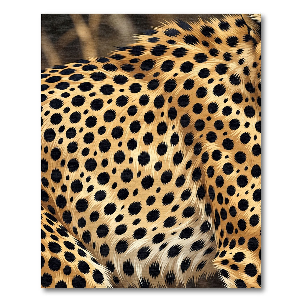Golden Cheetah Print Spots Rug