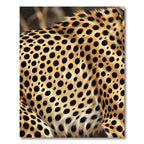 Golden Cheetah Print Spots Rug