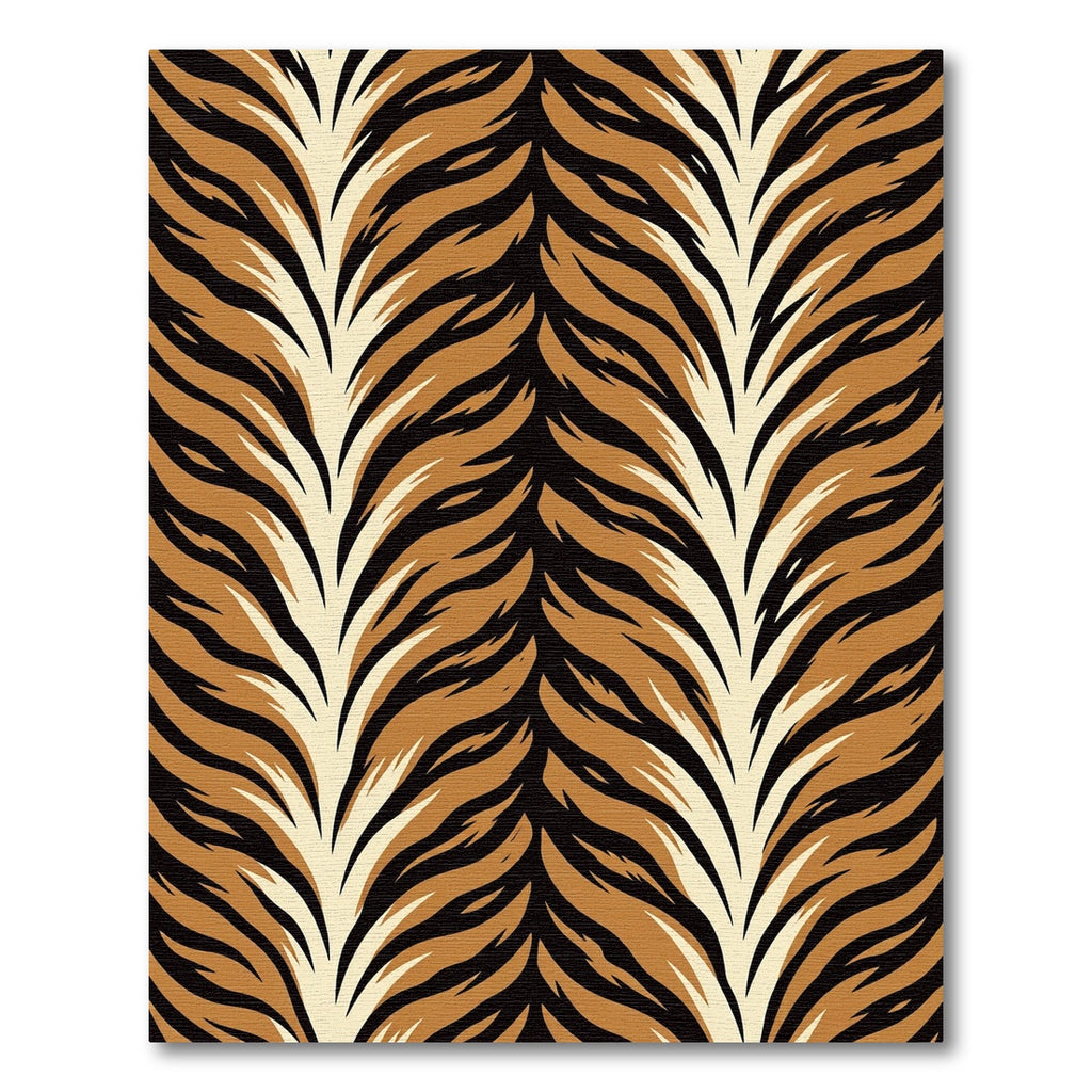 Bold Amber Tiger Stripe Animal Texture Rug