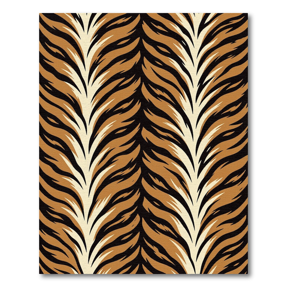 Bold Amber Tiger Stripe Animal Texture Rug