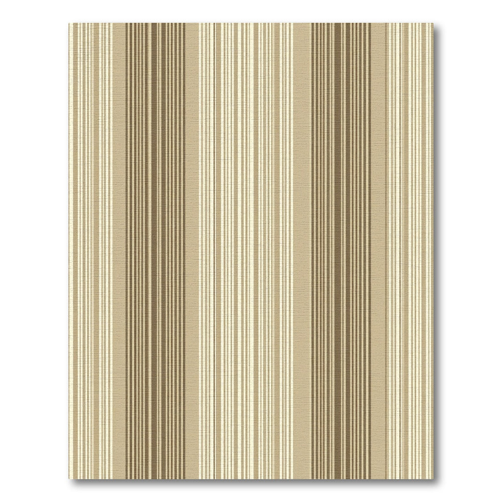 Sophisticated Taupe and Cream Vertical Stripe Rug