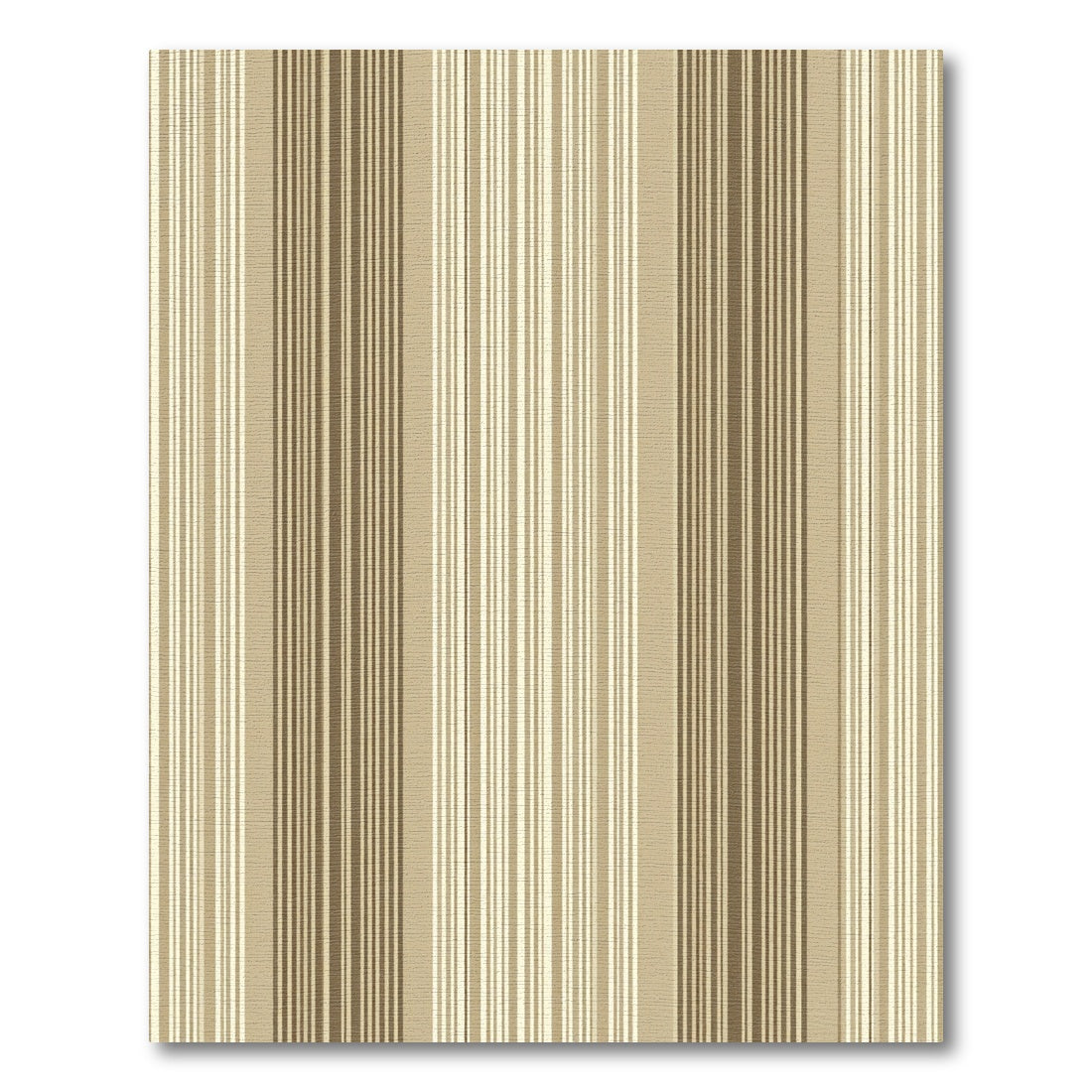 Sophisticated Taupe and Cream Vertical Stripe Rug