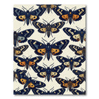 Golden Moth Ink Illustration Art Rug