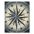 Monochromatic Starburst Geometric Radiance Rug