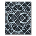 Geometric Silver Frost Lattice Web Rug