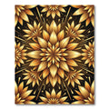 Elegant Radiant Golden Lotus Mandala Rug