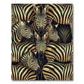 Bold Zebra Herd Black Gold Rug