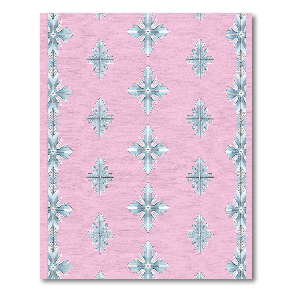 Pink Sky Blue Starburst Accents Rug