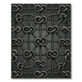 Gray Rope Knot Geometric Rug