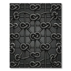 Gray Rope Knot Geometric Rug