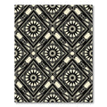 Monochrome Geometric Star Diamond Tile Rug