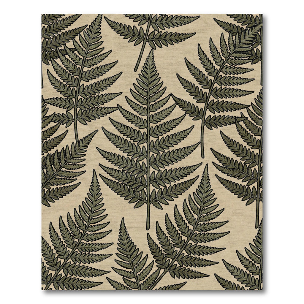 Natural Emerald Fern Botanical Rug