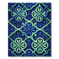 Geometric Azure Clover Botanical Area Rug