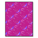 Whimsical Pink Purple Abstract Characters Rug