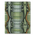 Reptilian Green Crocodile Scale Texture Rug