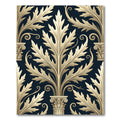Ornate Golden Acanthus Leaf Composition Rug