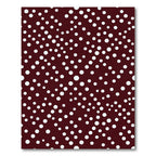 Crimson Dot Scattered Composition Rug