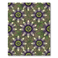 Purple Passionflower Green Leaf Harmony Rug