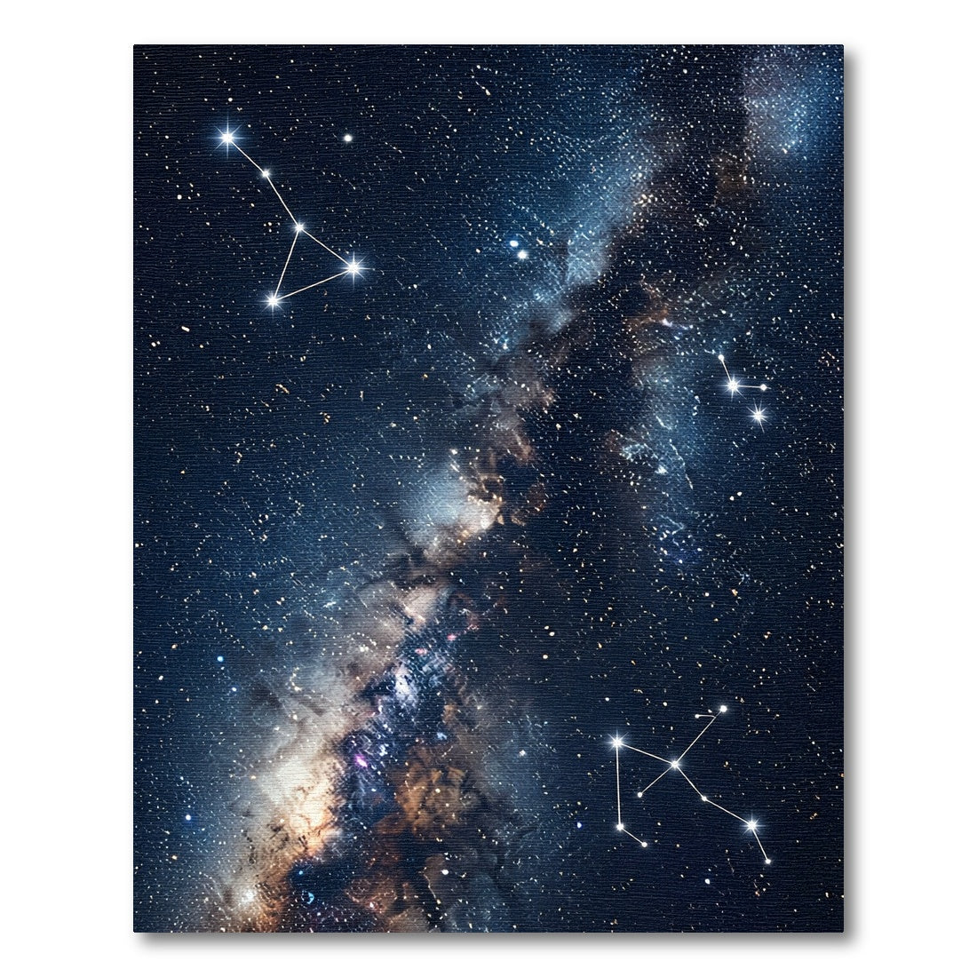 Celestial Navy Galactic Constellation Sky Rug