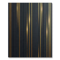 Modern Black Gold Vertical Stripe Rug
