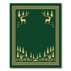 Golden Forest Deer Scenes Frame Rug