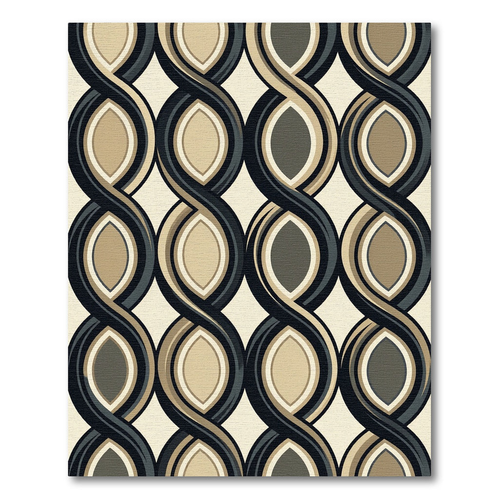 Retro Interlocking Chain Link Rug