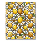 Sunny Lemon Lattice Geometric Trellis Rug