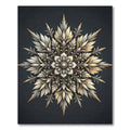 Elegant Gold Ivory Filigree Medallion Rug
