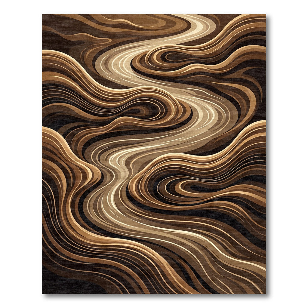 Rich Brown Woven Flow Rug