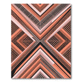 Geometric Coral Peach Angular Intersecting Lines Rug